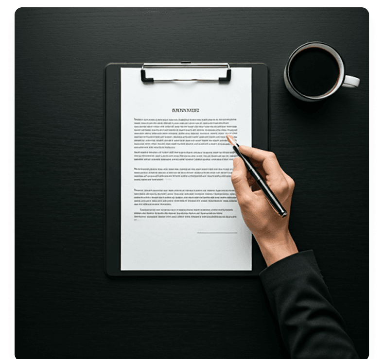 Signing a compliance agreement